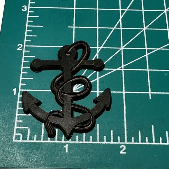 Vintage Navy United States Rope & Anchor Black‎ Fridge Magnet Military - Picture 1 of 10